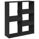 rumdeler 100x33x115 cm konstrueret træ sort