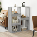 rumdeler 100x33x115 cm konstrueret træ grå sonoma-eg
