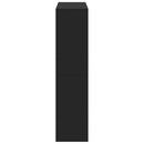 rumdeler 100x33x135 cm konstrueret træ sort
