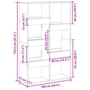 rumdeler 100x33x155,5 cm konstrueret træ hvid