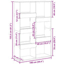 rumdeler 100x33x155,5 cm konstrueret træ sort
