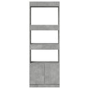 højskab 63x33x180 cm konstrueret træ betongrå