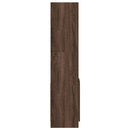 reol 92x33x140 cm konstrueret træ brun egetræsfarve