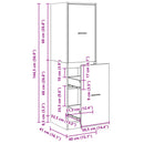 apotekerskab 40x41x144,5 cm konstrueret træ gammelt træ-look