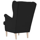 lænestol 74x84x100 cm stof sort
