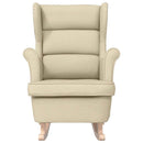 gyngestol 74x90x102 cm stof cremefarvet