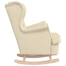 gyngestol 74x90x102 cm stof cremefarvet