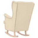 gyngestol 74x90x102 cm stof cremefarvet