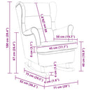 gyngestol 74x90x102 cm linnedstof hvid