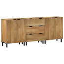 skænke 3 stk. 60x33x75 cm massivt mangotræ brun