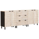 Sideboard 3 pcs Hvid Vask Finish 180 x 33 x 75 cm