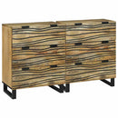 Sidetabel Sæt 2 pcs Naturfarvet 120 x 33,5 x 75 cm