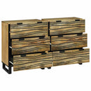 Sidetabel Sæt 2 pcs Naturfarvet 120 x 33,5 x 75 cm
