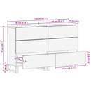 Sidetabel Sæt 2 pcs Naturfarvet 120 x 33,5 x 75 cm