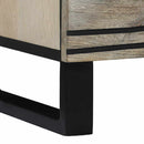 Sidetabel Sæt 2 pcs Hvid 120 x 33,5 x 75 cm Massivt mangotræ