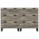 Sidetabel Sæt 2 pcs Hvid 120 x 33,5 x 75 cm Massivt mangotræ