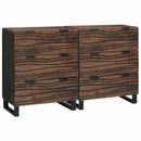 Sidetabel Sæt 2 pcs Valnød 120 x 33,5 x 75 cm Massivt mangotræ