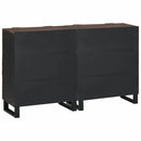 Sidetabel Sæt 2 pcs Valnød 120 x 33,5 x 75 cm Massivt mangotræ