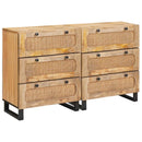 Sideboard 2 pcs Brun 60 x 33 x 75 cm Massivt mangotræ