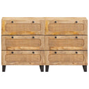Sideboard 2 pcs Brun 60 x 33 x 75 cm Massivt mangotræ