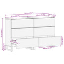 Sideboard 2 pcs Brun 60 x 33 x 75 cm Massivt mangotræ
