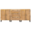 Sideboard 3 pcs Brun 180 x 33 x 75 cm Massivt mangotræ