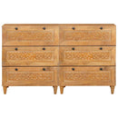Sideboard 2 stk. 120 x 33,5 x 75 cm Massivt mangotræ Brun