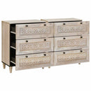 Sideboard 2 pcs Hvid 120 x 33,5 x 75 cm Massivt mangotræ