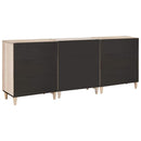 Sideboard 3 pcs Hvid 180 x 33,5 x 75 cm Massivt mangotræ