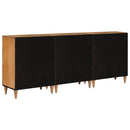 Sideboard 3 pcs Naturfarvet 60 x 33,5 x 75 cm Massivt mangotræ