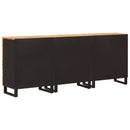 Sideboard 3 pcs Brun 60 x 33 x 75 cm Massivt mangotræ