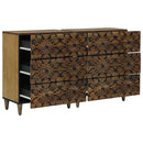 Sideboard 2 pcs Brun 60 x 33,5 x 75 cm Massivt mangotræ