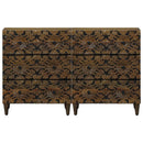 Sideboard 2 pcs Brun 60 x 33,5 x 75 cm Massivt mangotræ