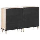 Sideboard 2 pcs Hvid 60 x 33,5 x 75 cm Massivt mangotræ