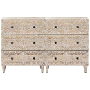 Sideboard 2 pcs Hvid 60 x 33,5 x 75 cm Massivt mangotræ