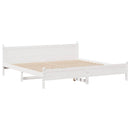 sengeramme uden madras 200x200 cm massivt fyrretræ hvid