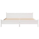sengeramme uden madras 200x200 cm massivt fyrretræ hvid