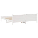 sengeramme uden madras 200x200 cm massivt fyrretræ hvid