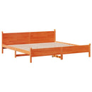 sengeramme uden madras 200x200 cm massivt fyrretræ gyldenbrun