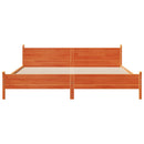 sengeramme uden madras 200x200 cm massivt fyrretræ gyldenbrun
