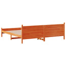 sengeramme uden madras 200x200 cm massivt fyrretræ gyldenbrun