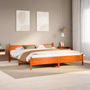 sengeramme uden madras 200x200 cm massivt fyrretræ gyldenbrun