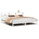 sengeramme uden madras 200x200 cm massivt fyrretræ hvid
