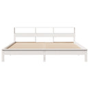 sengeramme uden madras 200x200 cm massivt fyrretræ hvid
