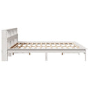 sengeramme uden madras 200x200 cm massivt fyrretræ hvid