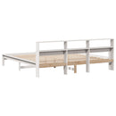 sengeramme uden madras 200x200 cm massivt fyrretræ hvid