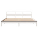 sengeramme uden madras 180x200 cm massivt fyrretræ hvid