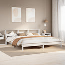 sengeramme uden madras 180x200 cm massivt fyrretræ hvid