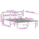 sengeramme uden madras 160x200 cm massivt fyrretræ hvid