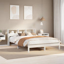 sengeramme uden madras 160x200 cm massivt fyrretræ hvid